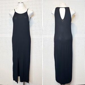 ZARA W&B Collection | LBD Black Strappy‎ Midi Pencil Dress, Swim Cover-Up Sz. M